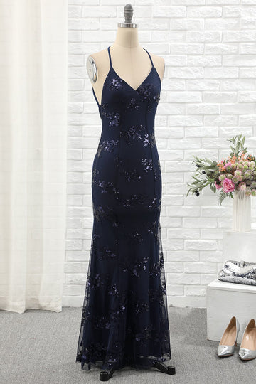 Spaghetti Alças Vestido de festa de sereia